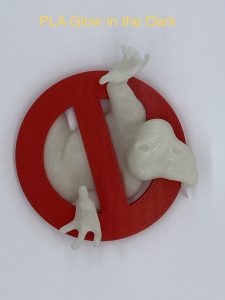 Ghost Busters Logo 3D Printed in PLA glow in the dark with DiamondBack 0,4 Nozzle