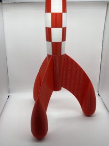 TinTin Moon Rocket 3D Printed with DiamondBack 0,4 Nozzle